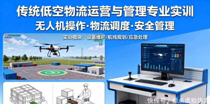 低空物流运营与管理“AI+虚仿”创新实训室，突破实训痛点，赋