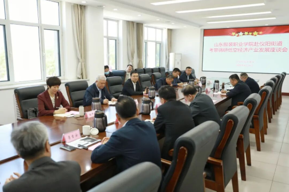 山东服装职业学院领导带队赴肥城市仪阳街道考察调研低空经济产业